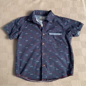 Boys Shark Button Down